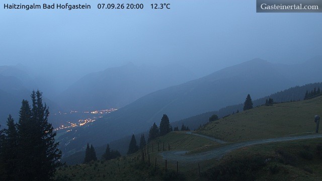 Archiv Foto Webcam Bad Hofgastein: Ausblick Haitzingalm