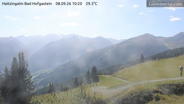 Archiv Foto Webcam Bad Hofgastein: Ausblick Haitzingalm