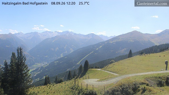 Archiv Foto Webcam Bad Hofgastein: Ausblick Haitzingalm