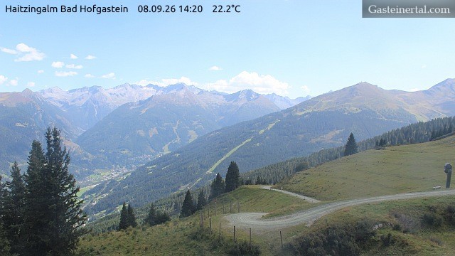 Archiv Foto Webcam Bad Hofgastein: Ausblick Haitzingalm