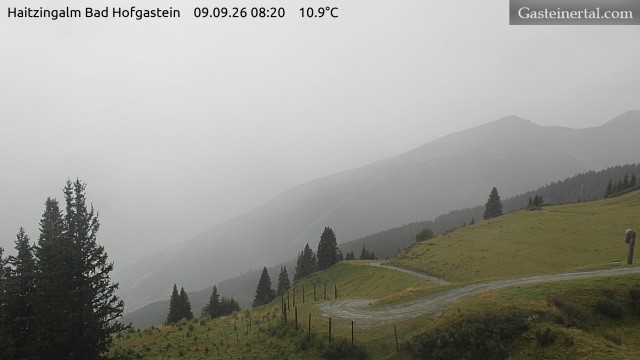 Archiv Foto Webcam Bad Hofgastein: Ausblick Haitzingalm