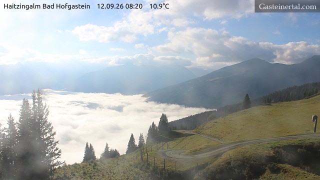 Archiv Foto Webcam Bad Hofgastein: Ausblick Haitzingalm