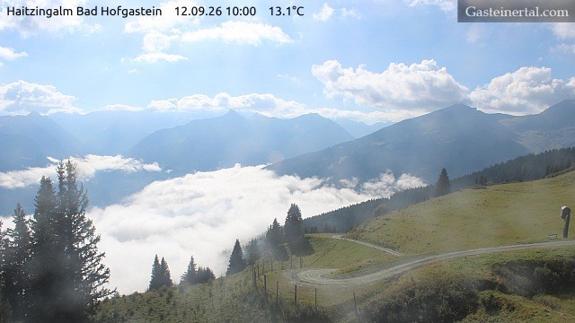 Archiv Foto Webcam Bad Hofgastein: Ausblick Haitzingalm