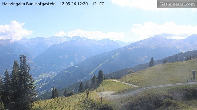 Archiv Foto Webcam Bad Hofgastein: Ausblick Haitzingalm