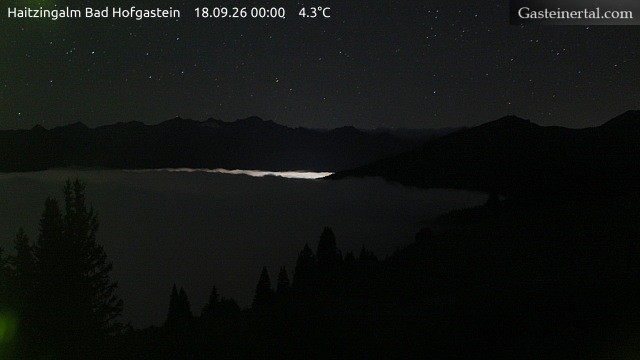 Archiv Foto Webcam Bad Hofgastein: Ausblick Haitzingalm