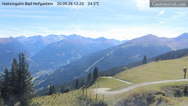 Archiv Foto Webcam Bad Hofgastein: Ausblick Haitzingalm