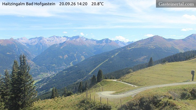 Archiv Foto Webcam Bad Hofgastein: Ausblick Haitzingalm