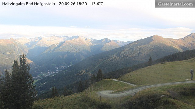 Archiv Foto Webcam Bad Hofgastein: Ausblick Haitzingalm