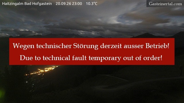 Archiv Foto Webcam Bad Hofgastein: Ausblick Haitzingalm