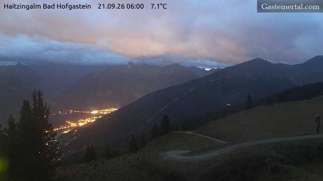 Archiv Foto Webcam Bad Hofgastein: Ausblick Haitzingalm