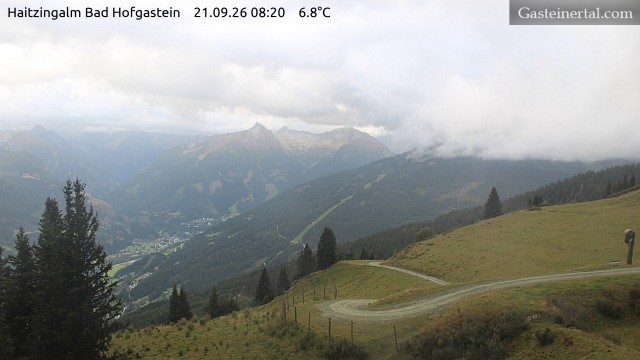 Archiv Foto Webcam Bad Hofgastein: Ausblick Haitzingalm