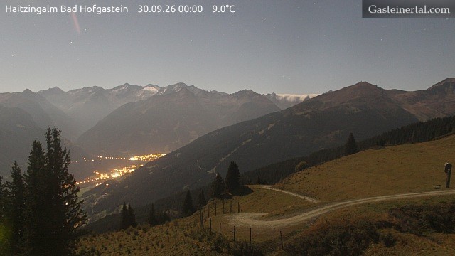 Archiv Foto Webcam Bad Hofgastein: Ausblick Haitzingalm