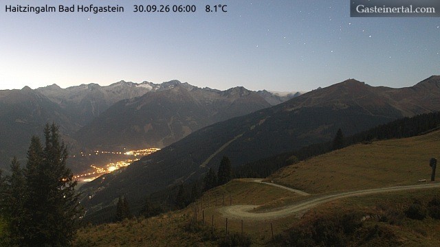Archiv Foto Webcam Bad Hofgastein: Ausblick Haitzingalm