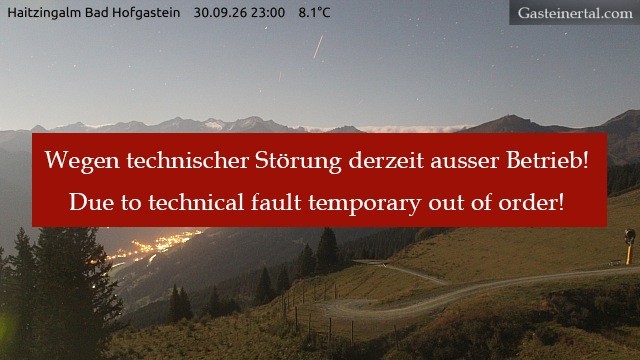 Archiv Foto Webcam Bad Hofgastein: Ausblick Haitzingalm