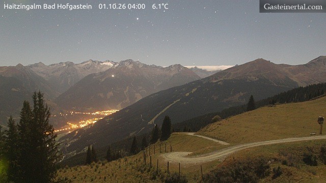 Archiv Foto Webcam Bad Hofgastein: Ausblick Haitzingalm