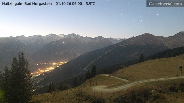 Archiv Foto Webcam Bad Hofgastein: Ausblick Haitzingalm
