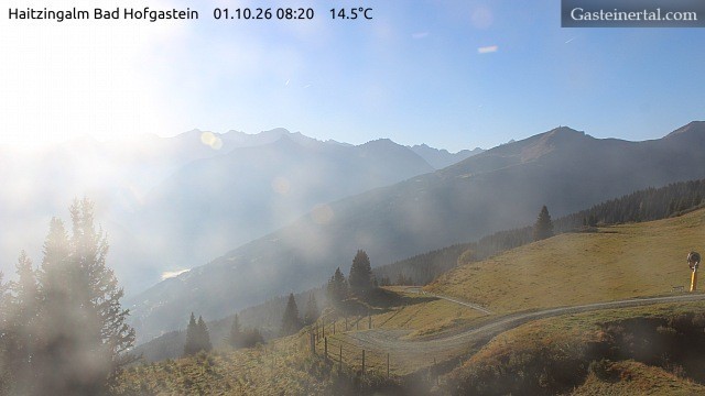 Archiv Foto Webcam Bad Hofgastein: Ausblick Haitzingalm