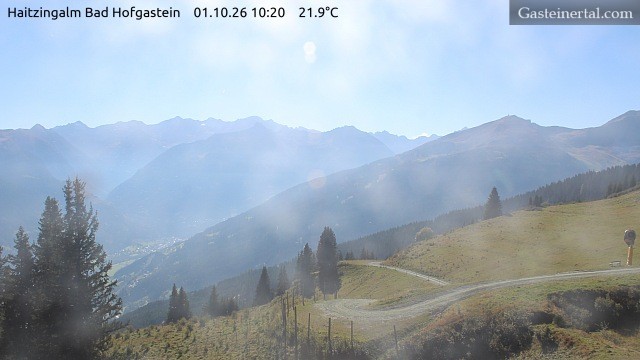 Archiv Foto Webcam Bad Hofgastein: Ausblick Haitzingalm