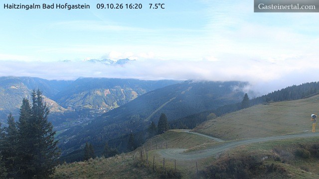 Archiv Foto Webcam Bad Hofgastein: Ausblick Haitzingalm