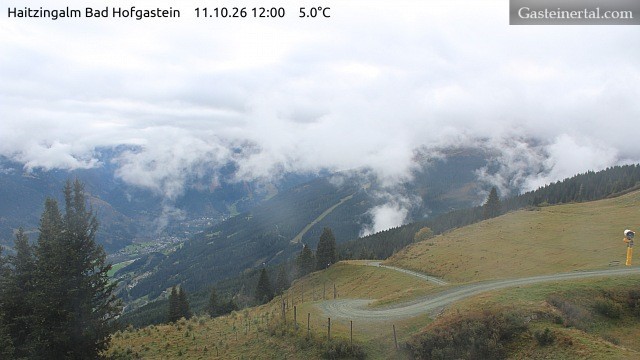 Archiv Foto Webcam Bad Hofgastein: Ausblick Haitzingalm