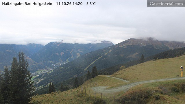 Archiv Foto Webcam Bad Hofgastein: Ausblick Haitzingalm