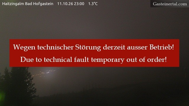 Archiv Foto Webcam Bad Hofgastein: Ausblick Haitzingalm