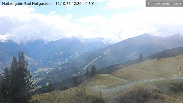 Archiv Foto Webcam Bad Hofgastein: Ausblick Haitzingalm