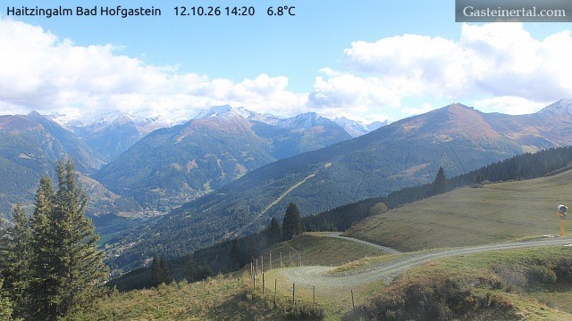 Archiv Foto Webcam Bad Hofgastein: Ausblick Haitzingalm