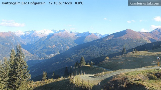 Archiv Foto Webcam Bad Hofgastein: Ausblick Haitzingalm