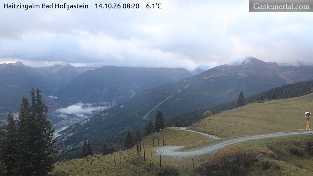 Archiv Foto Webcam Bad Hofgastein: Ausblick Haitzingalm