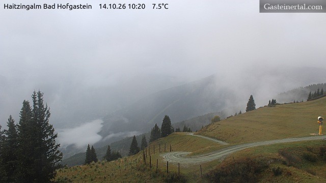 Archiv Foto Webcam Bad Hofgastein: Ausblick Haitzingalm