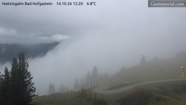 Archiv Foto Webcam Bad Hofgastein: Ausblick Haitzingalm