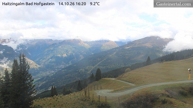 Archiv Foto Webcam Bad Hofgastein: Ausblick Haitzingalm