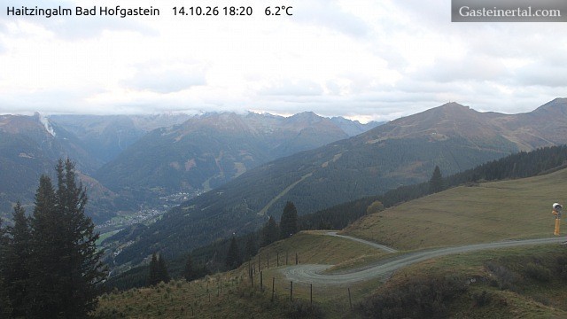 Archiv Foto Webcam Bad Hofgastein: Ausblick Haitzingalm
