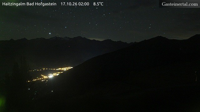 Archiv Foto Webcam Bad Hofgastein: Ausblick Haitzingalm