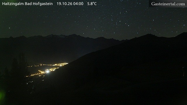 Archiv Foto Webcam Bad Hofgastein: Ausblick Haitzingalm