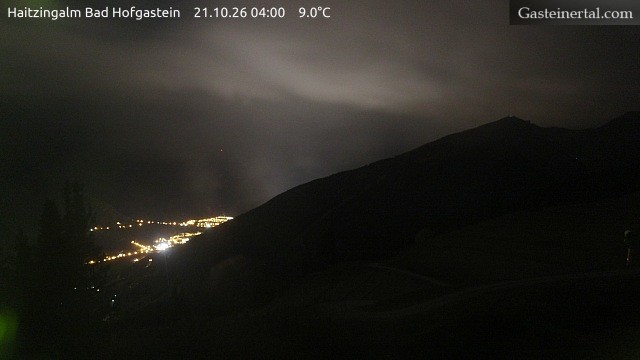 Archiv Foto Webcam Bad Hofgastein: Ausblick Haitzingalm
