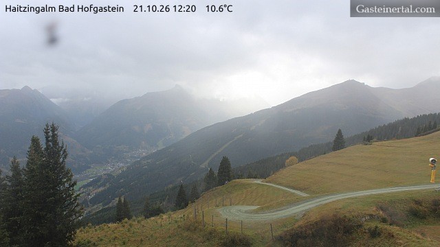 Archiv Foto Webcam Bad Hofgastein: Ausblick Haitzingalm