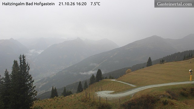 Archiv Foto Webcam Bad Hofgastein: Ausblick Haitzingalm