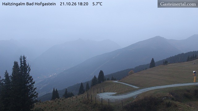 Archiv Foto Webcam Bad Hofgastein: Ausblick Haitzingalm