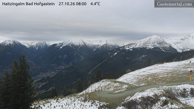 Archiv Foto Webcam Bad Hofgastein: Ausblick Haitzingalm