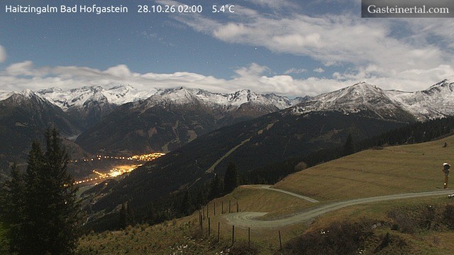 Archiv Foto Webcam Bad Hofgastein: Ausblick Haitzingalm