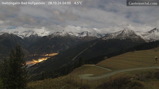 Archiv Foto Webcam Bad Hofgastein: Ausblick Haitzingalm