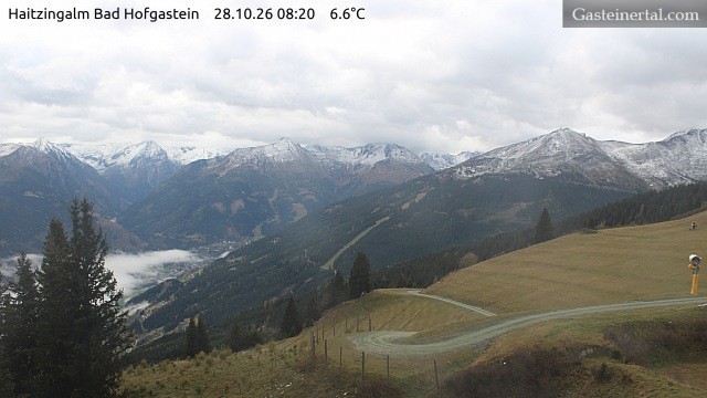 Archiv Foto Webcam Bad Hofgastein: Ausblick Haitzingalm