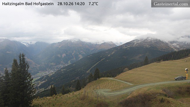 Archiv Foto Webcam Bad Hofgastein: Ausblick Haitzingalm
