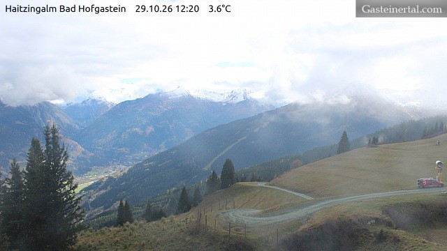 Archiv Foto Webcam Bad Hofgastein: Ausblick Haitzingalm