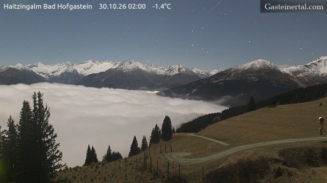 Archiv Foto Webcam Bad Hofgastein: Ausblick Haitzingalm