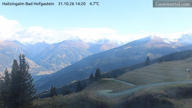 Archiv Foto Webcam Bad Hofgastein: Ausblick Haitzingalm