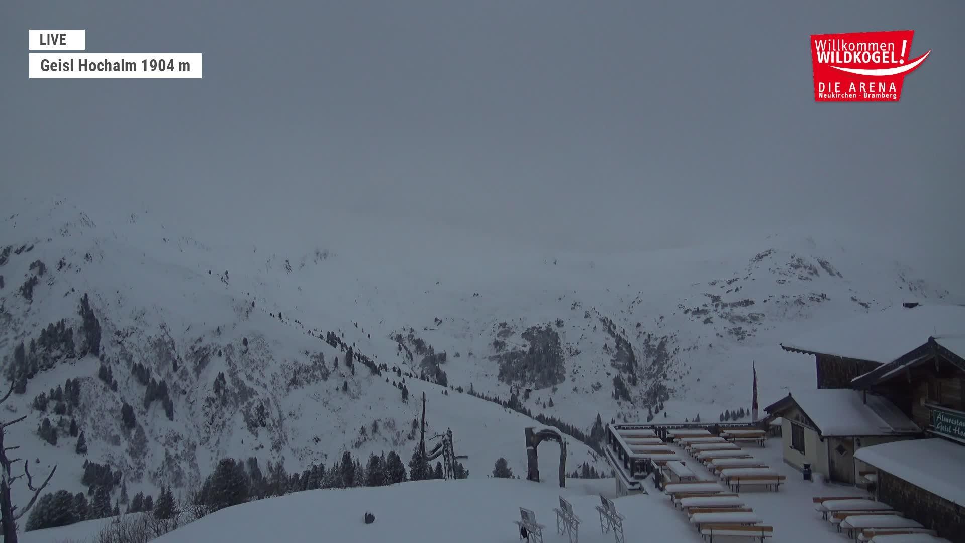 Archived image Webcam Panorama restaurant Wildkogel-Arena