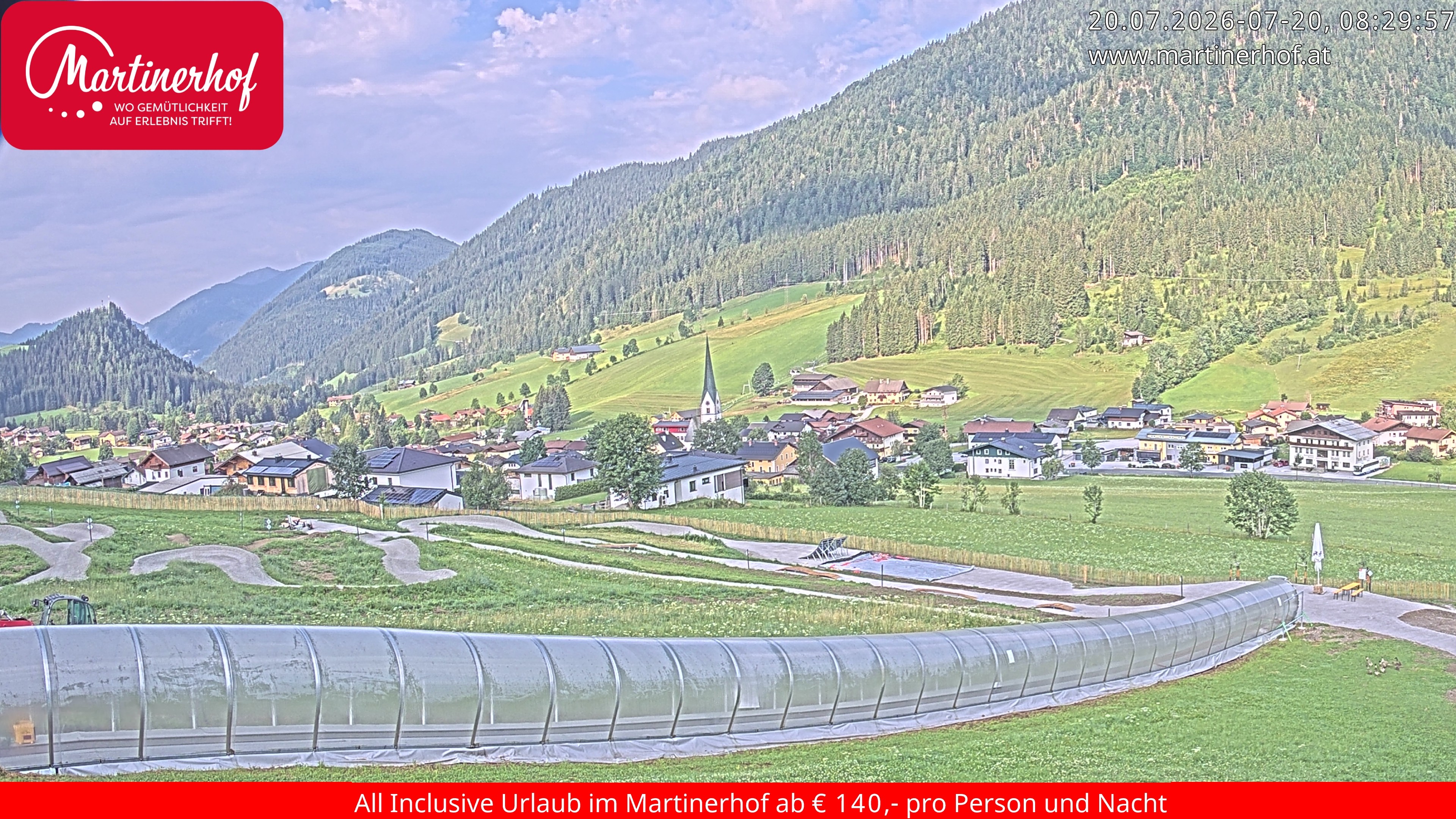 Archiv Foto Webcam Sicht auf St. Martin am Tennengebirge